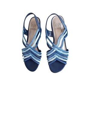 Impo Stretch Women's Navy Blue Strappy Slingback Sandals SZ 8